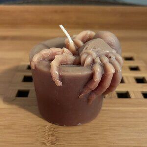 Brown Beeswax Spider Candle